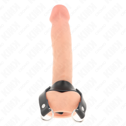 KINK - ANELLO PER PENE CON ANELLI A FORMA DI D 18,5 X 3,3 CM